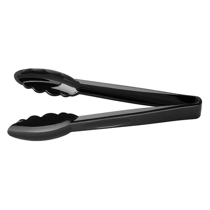 9" Black Polycarbonate Tongs | Nisbets Essentials | Set of 6 3