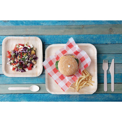 Compostable Square Palm Leaf Plates 250mm | Fiesta 2