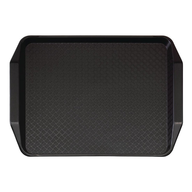 Polypropylene Fast Food Tray with Handles Black 43x30cm | Cambro