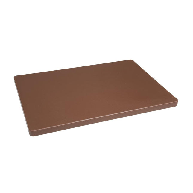 Extra Thick LDPE Cutting Board Brown 450x300x20mm | Hygiplas