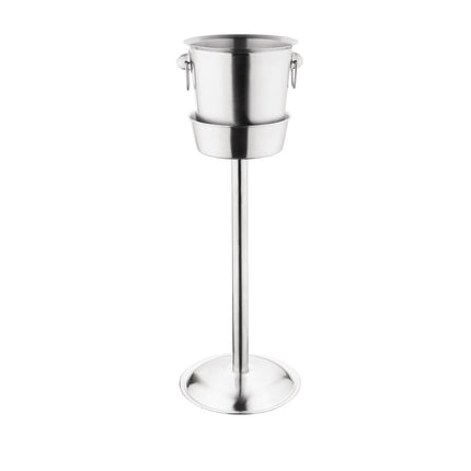 Brushed Stainless Steel Wine and Champagne Cooler 19cm | Olympia 5