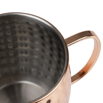 Hammered Copper-Coated Stainless Steel Mug 440ml | Olympia Barware 5
