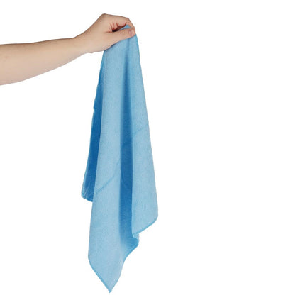 Highly Absorbent Blue Microfiber Cleaning Cloths | Jantex | 5-Pack | 40x40 cm 5