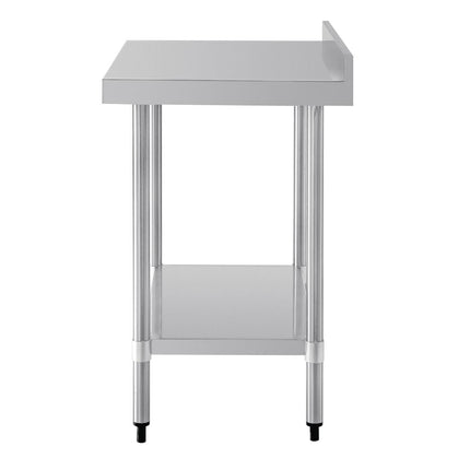 Stainless Steel Worktable with Backsplash | Vogue | 90x90x60 cm 3