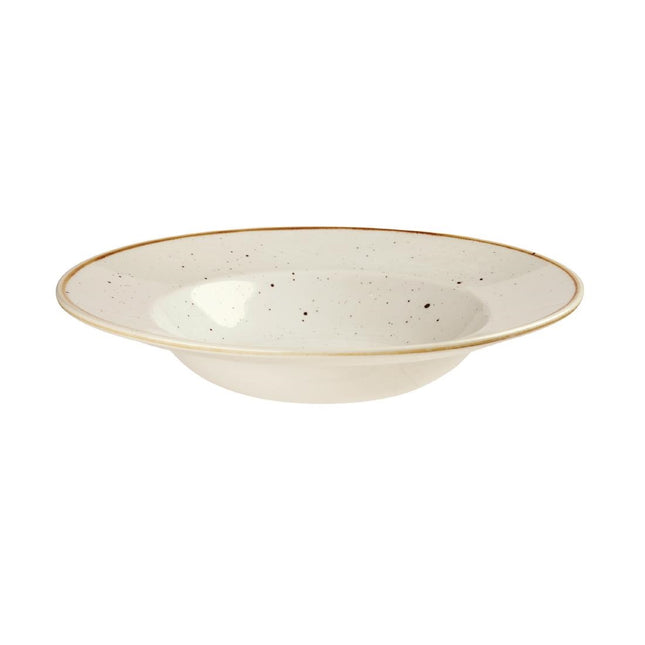 Medium Stonecast Barley White Wide Rim Bowl 23.88cm | Churchill 2