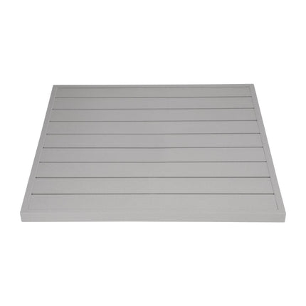 Square Aluminium Tabletop Light Grey 700mm | Bolero 2