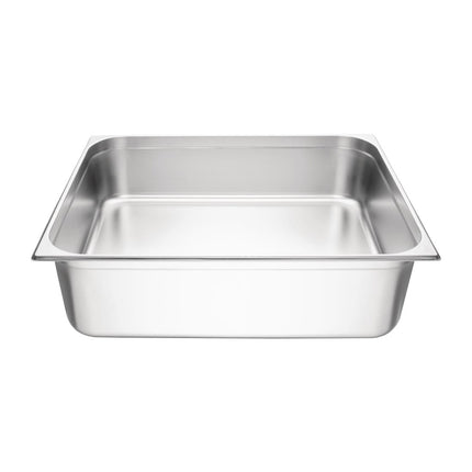 Stainless Steel GN 2/1 Pan 200mm Depth | Vogue 3