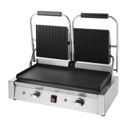 Bistro Double Contact Grill Ribbed and Flat Plates | Buffalo 2