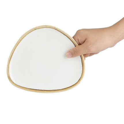 Kiln Chalk White Triangular Plates 165mm | Olympia 5