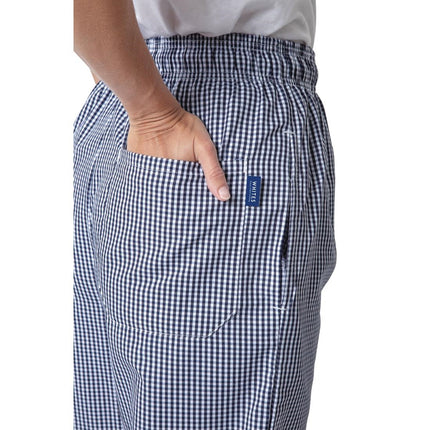 Vegas Blue-White Checked Chef Pants M | Whites 3