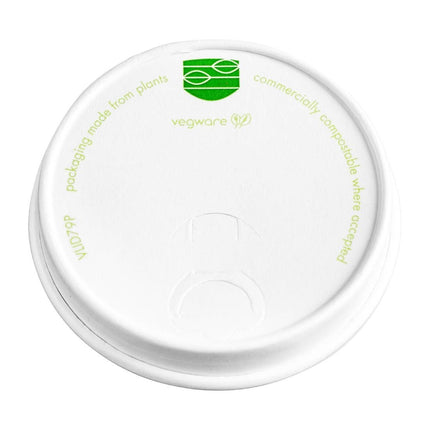 Compostable Coffee Cup Lids | Vegware 79-Series | 1000 Pieces