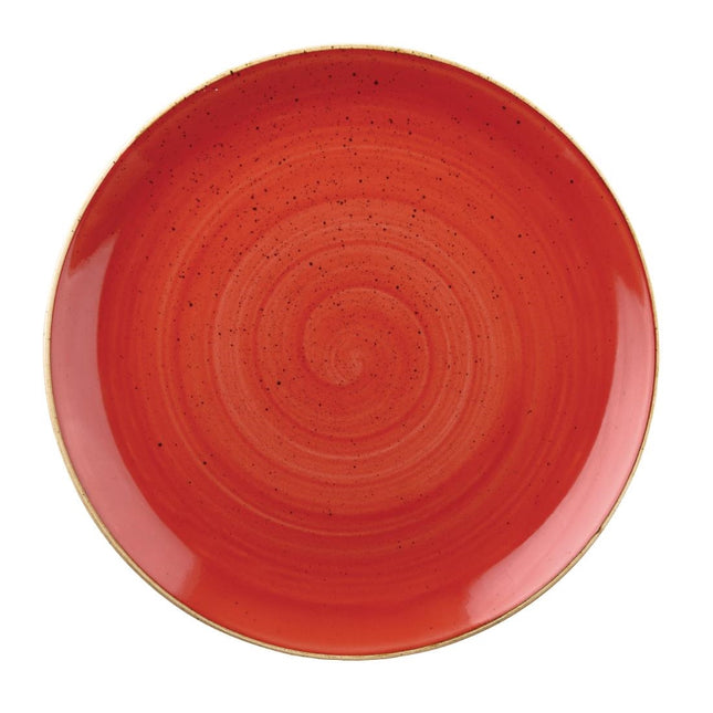 Stonecast Berry Red Evolve Coupe Plate 22cm | Churchill