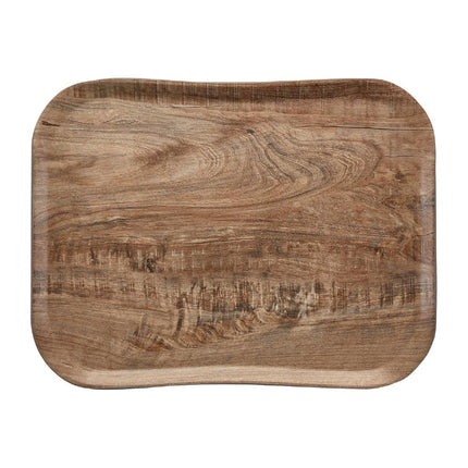 Century Woodgrain Tray Light Olive Wood 360 x 460mm | Cambro | Durable Serving Tray