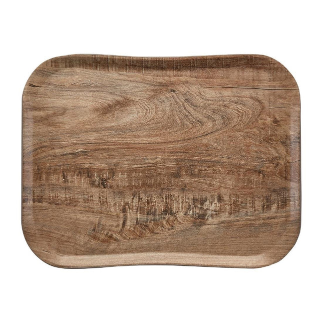 Century Woodgrain Tray Light Olive Wood 360 x 460mm | Cambro | Durable Serving Tray
