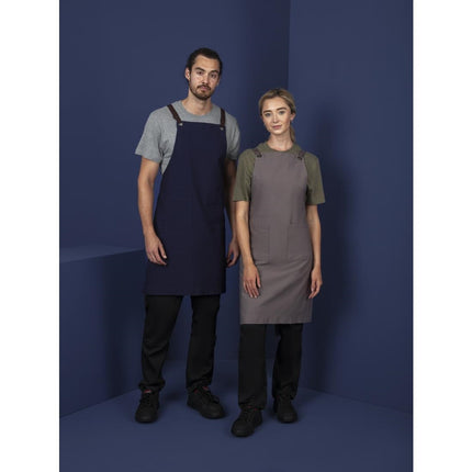Cotton Canvas Halter Apron Navy Blue | Southside 7