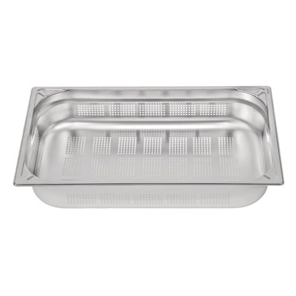 Perforated Stainless Steel GN 1/1 Pan | Vogue | 100 mm Depth 3