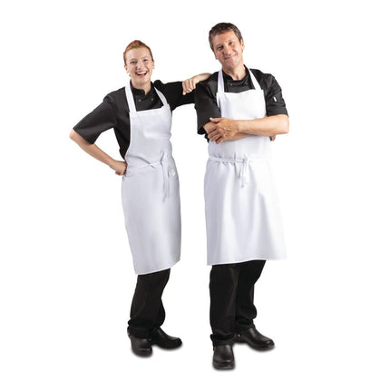 White Polyester-Cotton Bib Apron | Whites 7