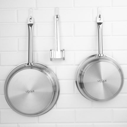 Stainless Steel Frying Pan with Platinum Plus Teflon Non-Stick Coating | Vogue | 28cm | Induction Compatible 5
