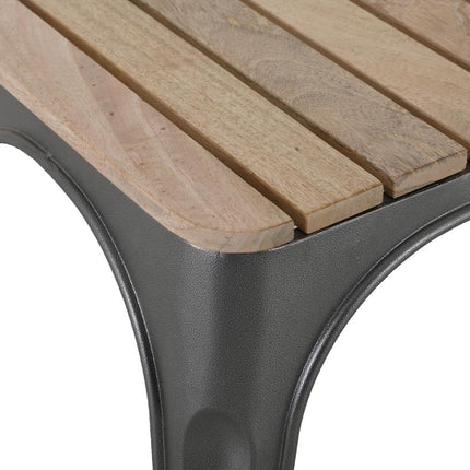 Bolero Bistro Bench with Mango Wood Slats and Dark Grey Legs | 850mm | Set of 2 4