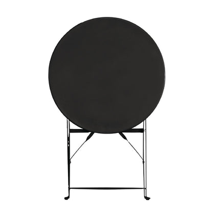 Round Steel Folding Table 59.5cm Black | Bolero 3