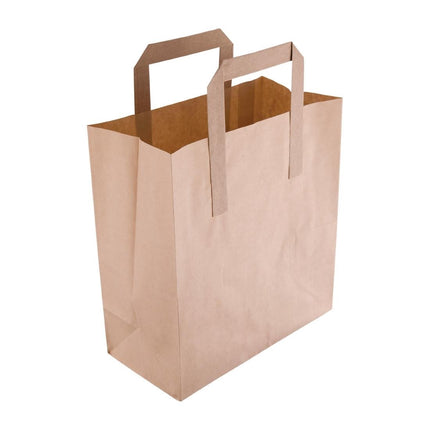 Fiesta Recyclable Brown Paper Carry Bags Small | 100% Recycled Kraft