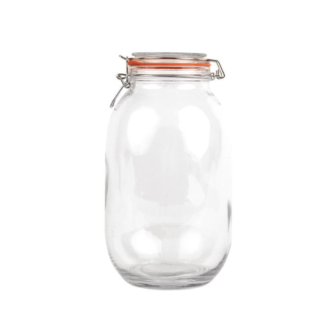 Airtight Preserving Jar with Rubber Seal and Clip | Vogue | 3L Capacity 2