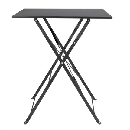 Square Steel Folding Terrace Table 60cm Black | Bolero 4