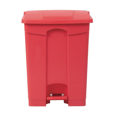 Hands-Free Red Pedal Bin 65L | Jantex