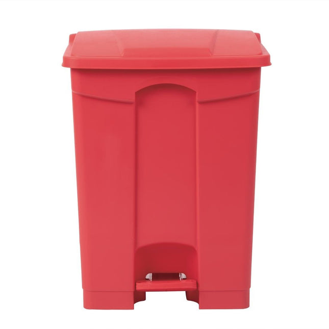 Hands-Free Red Pedal Bin 65L | Jantex