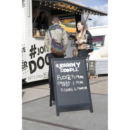Small Black Woody Sidewalk Chalkboard | Securit 6