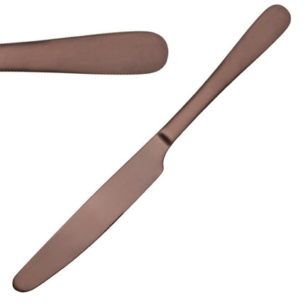 Copper Table Knives with Matte Finish | Olympia Cyprium | Set of 12