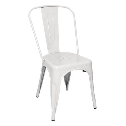 White Steel Bistro Side Chairs | Bolero