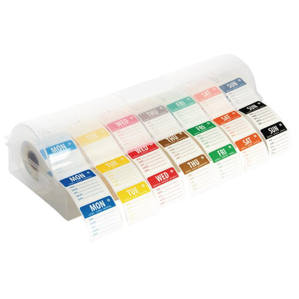 Soluble Color-Coded Day Stickers with Dispenser | Hygiplas 2