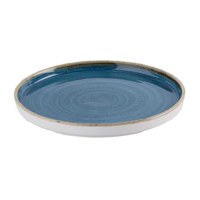 Stonecast Java Blue Raised Edge Plate 21cm | Churchill 2