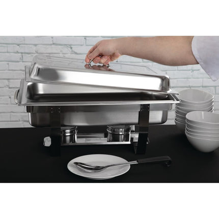 Chafing Dish Set GN 1/1 with 9L Food Pan | Olympia Milan (4 Pieces) 6