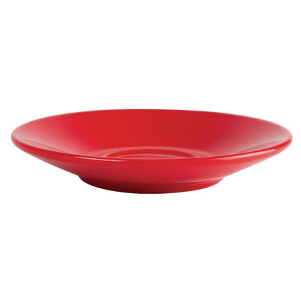 Olympia Café Espresso Saucers Red Porcelain 2