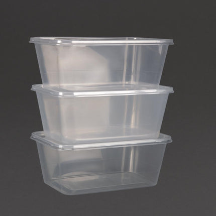 Recyclable Microwaveable Plastic Containers 100cl with Lids | Fiesta | 250 Pieces 3