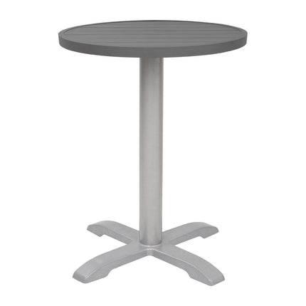 Aluminium Round Tabletop Dark Grey 580mm | Bolero 3