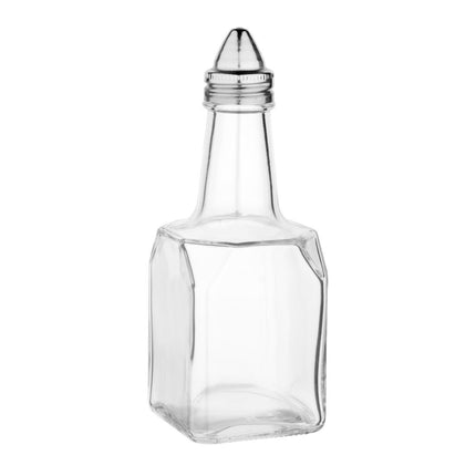 Glass Oil and Vinegar Bottle with Chrome Cap | Olympia 14.7cm