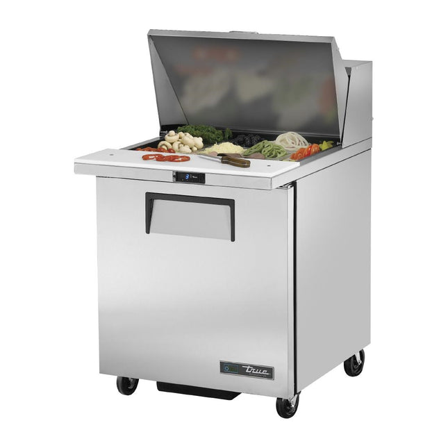 Single Door Refrigerated Worktable with 12x 1/6 GN Pans | True TSSU-27-12M-C-HC