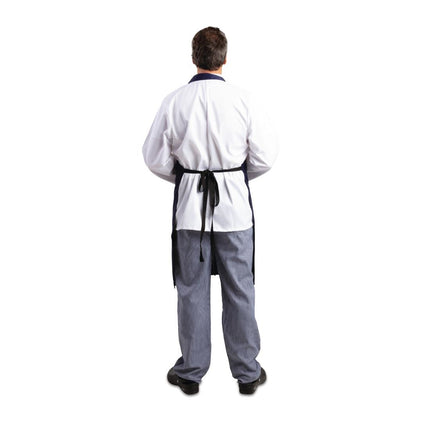 Durable Dark Blue Polyester-Cotton Halter Apron | Whites | 96.5x71.1 cm 7