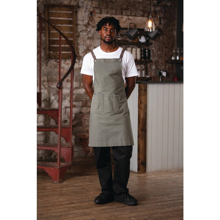 Cotton Canvas Halter Apron Khaki | Southside 4