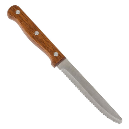 Steak Knives with Rounded Tip Wood Handle 21.5cm | Olympia | Set of 12 2