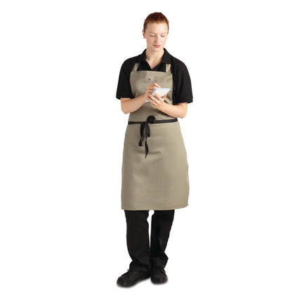 Polyester-Cotton Bib Apron Olive Green | Whites 3