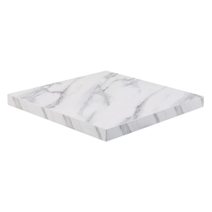Pre-Drilled Square Tabletop with Marble Effect, 700 mm | Bolero 4