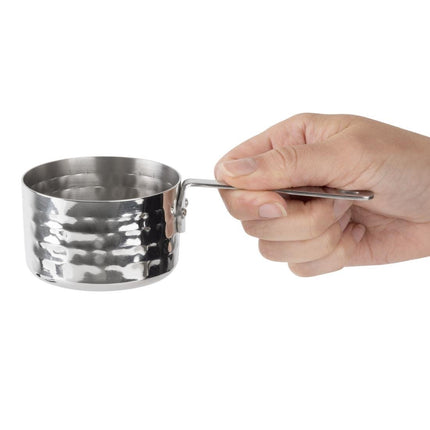Mini Hammered Steel Table Presentation Saucepan 70mm | Olympia 2