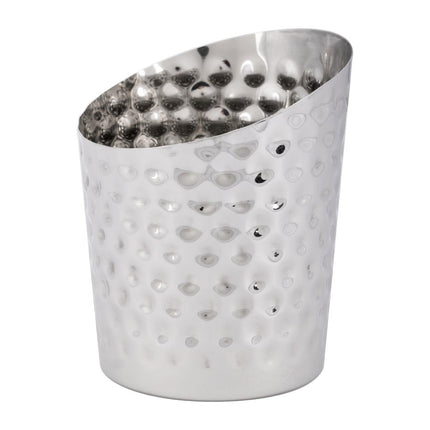 Hammered Stainless Steel Chip Cup | Olympia | 480ml 5