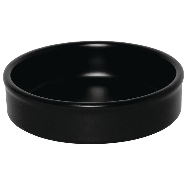 Stackable Matte Black Serving Bowl 13.4x3cm | Olympia (6 Pieces)