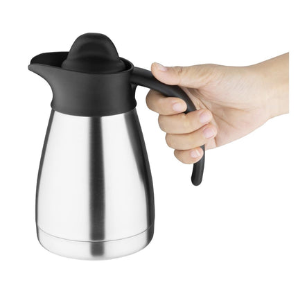 Brushed Stainless Steel Thermos Flask with Screw Cap | Olympia | 0.5L 2