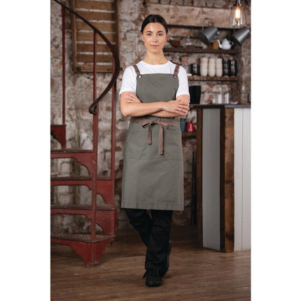 Cotton Canvas Halter Apron Khaki | Southside 5